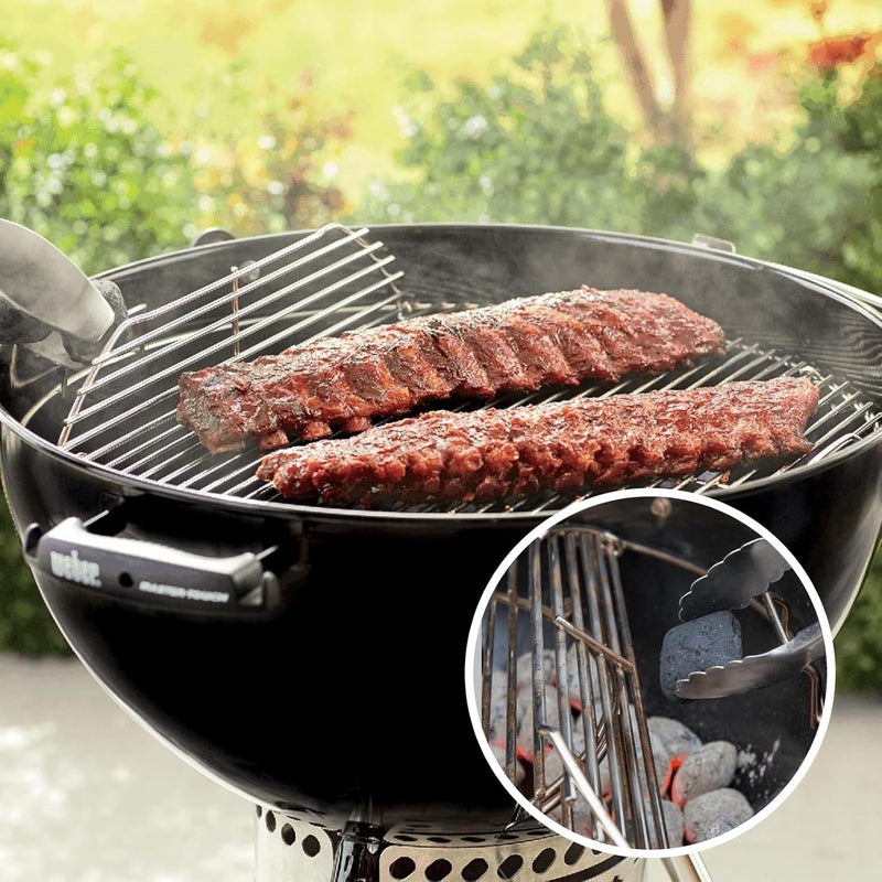 BBQ-Yummy شبكة طهي قابلة للطي 22" لوبر، 7436 شبكة شواء فحم دائرية قابلة للطي، قطعة غيار لوبر One-Touch، Performer وسلسلة Bar-B-Kettle، شبكة شواء BBQ لسلسلة لوبر - Image 5